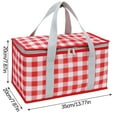 thumbnail image 3 of YiFudd Insulated Picnic Basket with Lid, Leak-Proof Collapsible Cooler Bag Grocery Basket with 2 carrying straps and shoulder straps Storage Basket for Picnic,Food Delivery,Take Outs, 3 of 7