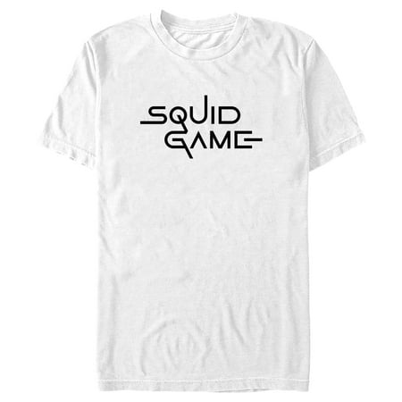 Men's Squid Game Logo White Graphic Tee White 2X Large