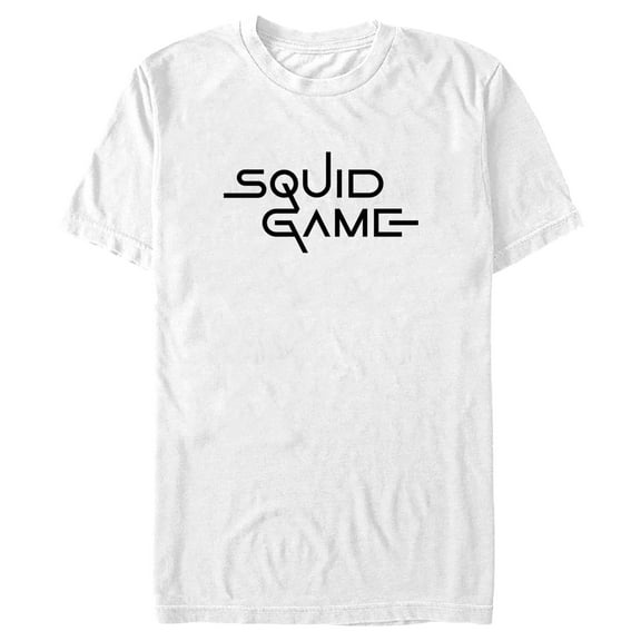 Men's Squid Game Logo White Graphic Tee White 2X Large