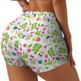 thumbnail image 2 of Xecao Happy Easter Print Workout Shorts for Women Soft Smooth Gym Yoga Scrunch Active Tennis Workout Running Shorts, 2 of 9
