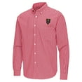 thumbnail image 2 of Men's Antigua Red Real Salt Lake Ellis Tri-Blend Long Sleeve Button-Down Shirt, 2 of 3