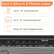 Glarry 40W Electric Guitar Amplifier Portable Practice Amp, Black