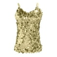 thumbnail image 6 of Mifsaly Sequin Tank Top Women Slim Fit Glitter Camisole Elegant Fashion Sleeveless Shirt Cocktail Party Evening Tops Mardi Gras Going Out Outfits XXL, 6 of 9
