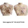 thumbnail image 2 of Embroidery Applique Neck Collar Trim Lace Flower Trim Patch DIY Sewing Dress Lace Accessory  Golden, 2 of 6