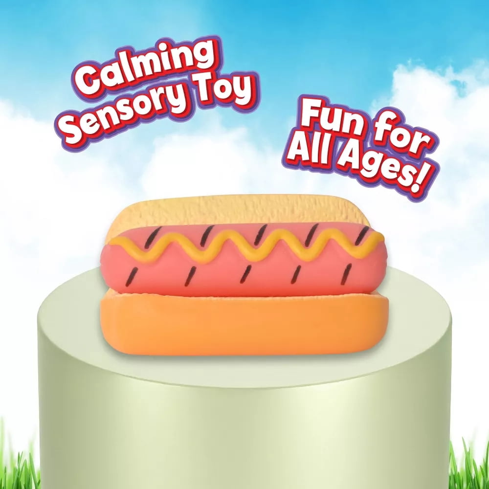 Squeeeze Hot Dog - 15cm Ultra-Soft Slow Rising Jumbo Squishy Hot Dog, Stress Relief Toy for Adults, Focus & Relaxation