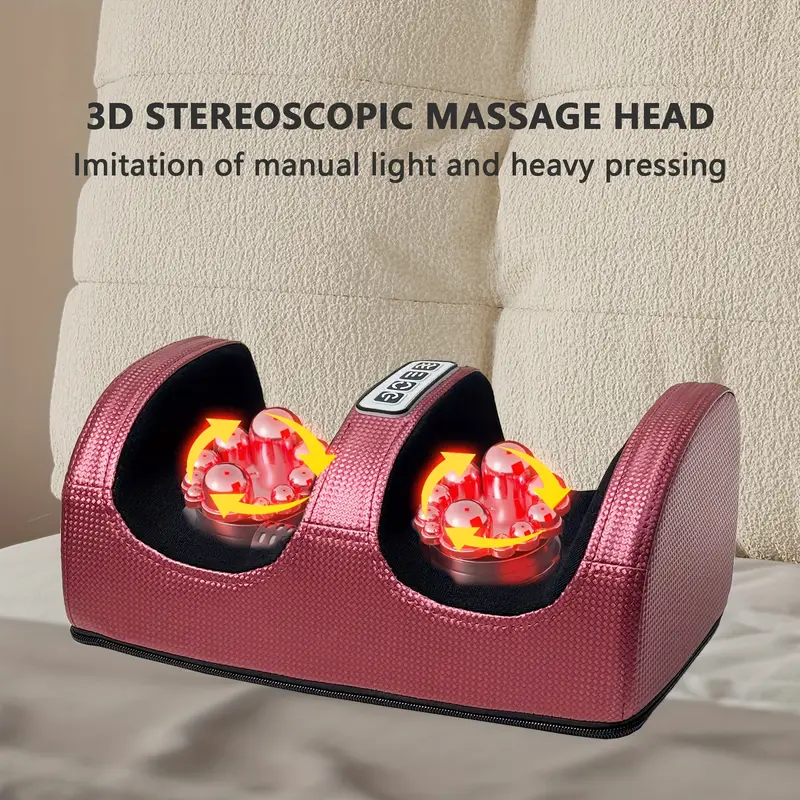 Miserwe Acupressure foot massager with heating, electric foot massager, calf massager with massage rollers, deep kneading circulation, the best gift for family, Christmas present