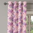 thumbnail image 2 of Ambesonne Floral Grommet Curtain, Butterfly Cartoon Style, 50" x 120", Pale Pink Lavender, 2 of 6