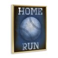 thumbnail image 3 of Stupell Industries Home Run Navy Blue Sports Gold Framed Floater Canvas Wall Art, design by Marcus Prime, 31 x 25, 3 of 9