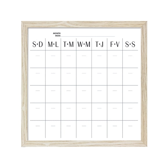 Quartet 12"x12" Wood Wrap Dry Erase Calendar Board