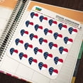 thumbnail image 5 of North Carolina State Flag Heart Shaped Planner Calendar Scrapbook Craft Stickers, 5 of 6