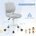thumbnail image 3 of GLACER  Desk Chair, Armless Study Chair with Adjustable Height & Swivel, Low Back, Ergonomic Rolling Office Chair Computer Chair for Teens, Boys, Girls (Grey), 3 of 9