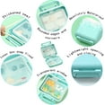 thumbnail image 3 of 2 Pack Travel Pill Box, Portable Removable Double-Layer Pill Box, Moisture-Proof Small Pill Box (Pink), 3 of 5