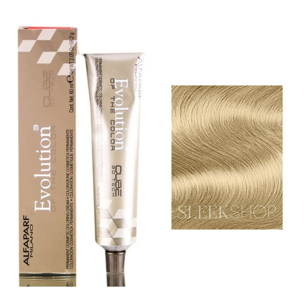 10 - Lightest Natural Blonde , Alfaparf Milano Evolution of the Hair Color Dye Haircolor Cube, Alpha Parf Hair Scalp - Pack of 1 w/ Sleek Teasing Comb Tinte Cabello Alfaparf Milano by Sleekshop Alpha Parf belleza