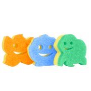 Scrub Daddy Scrub Mommy Summer Shapes Non-Scratch Cleaning Sponge, 3 Count