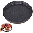 thumbnail image 1 of Pie Mold, Quiche Pie Pan, Removable Bottom Pie, Non-Stick Quiche, Carbon Steel Pie Pan, for Cheesecakes, Chocolate Pies, Pie Pies, Quiches, 1 of 5