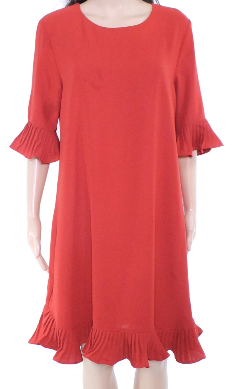 alfani pleated flounce dress