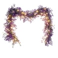thumbnail image 2 of Halloween Purple 6 Ft Garland with Battery Operated String Lights, Artificial Autumn Leaf Vine for Staircase Fireplace Wall Fall Decor, 2 of 9