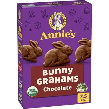 2X - Annie's Organic Chocolate Bunny Grahams - 7.5oz