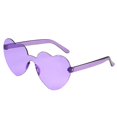 thumbnail image 1 of Lady Sunglasses Eye Protection Solid Color Cute Heart Shape Transparent Outdoor Sunglasses for Travel, 1 of 10