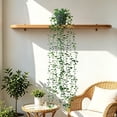thumbnail image 3 of Hanging Artificial Pothos with Pot, Faux Trailing Green Vine Plant for Indoor Wall Shelf Home Decor, 3 of 6
