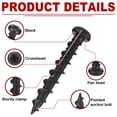 thumbnail image 5 of 150 Pcs Drywall Anchors 1/4 x 1-1/2 Inch Black Phosphate Pan Head Light Duty Anchor Wall Anchors Self Drilling Screws for Wallboard Drywall Wood Concrete Bricks and Other Masonry Material, 5 of 7