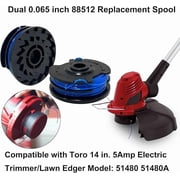 6PC 88512 Dual Trimmer Line Spool for Fits Toro 51480 51480A 51488 14 inch Eletric String Trimmer Edger