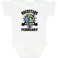 thumbnail image 3 of Inktastic Rockstars are Born in February Birthday Boys or Girls Baby Bodysuit, 3 of 5