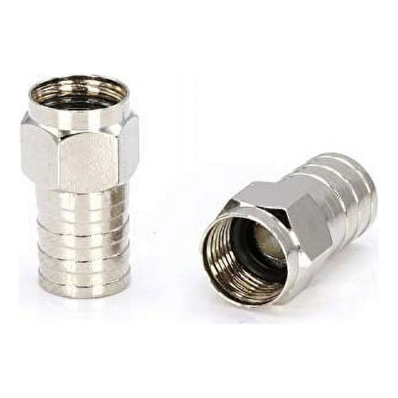 THE CIMPLE CO - Coaxial Cable Crimp Connector - RG6 F-Type Coax Cable TV Satellite - 25 Pack