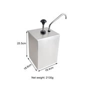 INTSUPERMAI Sauce Jam Dispenser Pump Squeeze Condiment Dispensing Stainless Steel