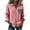 Pink, variant on Women's Denim Patchwork Long Sleeve Shirt, Knit Collar Button Down Blouse, Casual Chic Pullover Top for Daily Wear, Weekend Outings and Easy Styling Black M