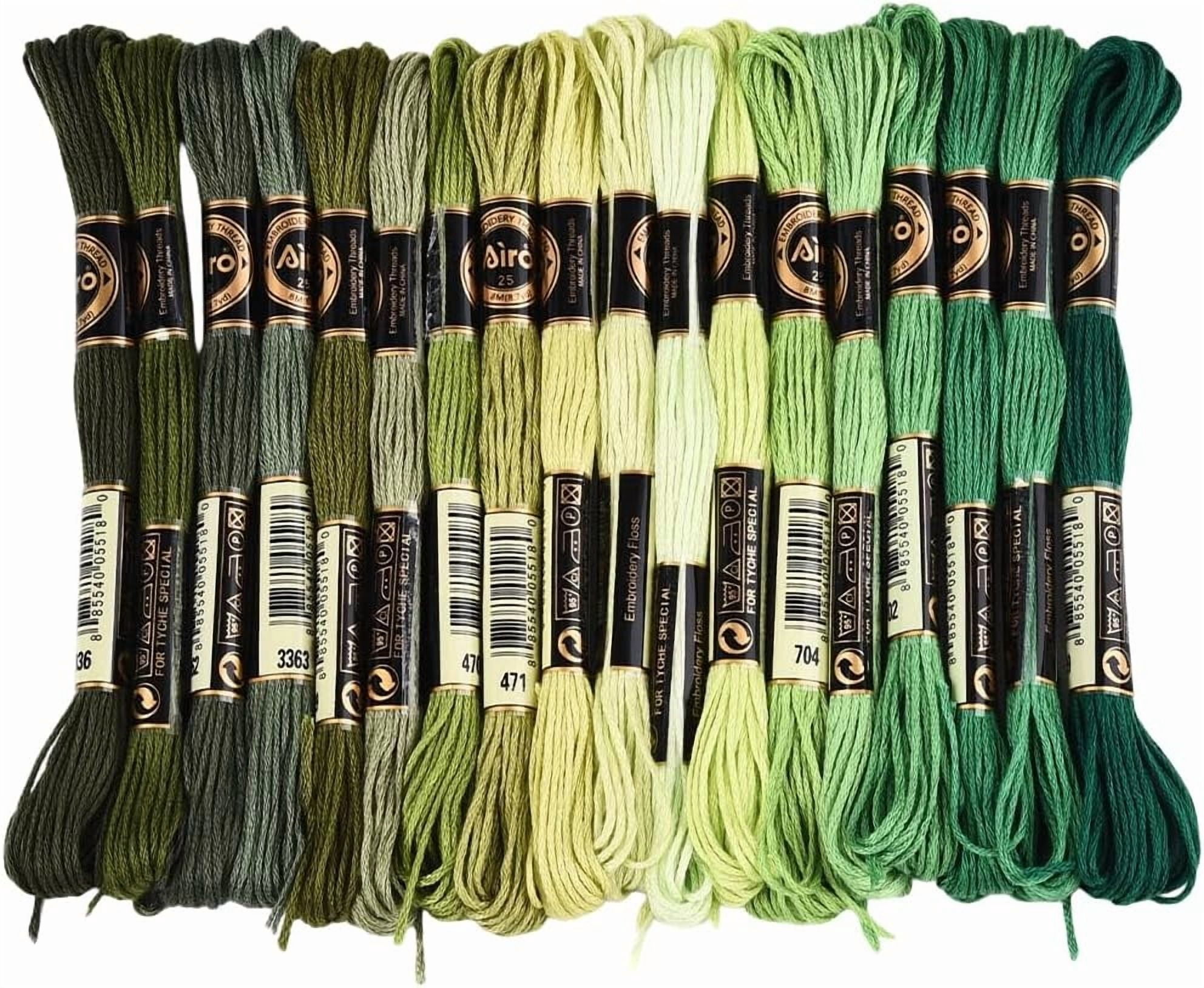 J & P Coats Embroidery Floss Value Pack, Garden Greens,8.75yds