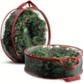 thumbnail image 4 of Homirary Christmas Wreath Storage Bag for Artificial Wreaths with Durable Handles & Dual Smooth Zipper Durable Storage Container 1 Piece, 30", 4 of 7