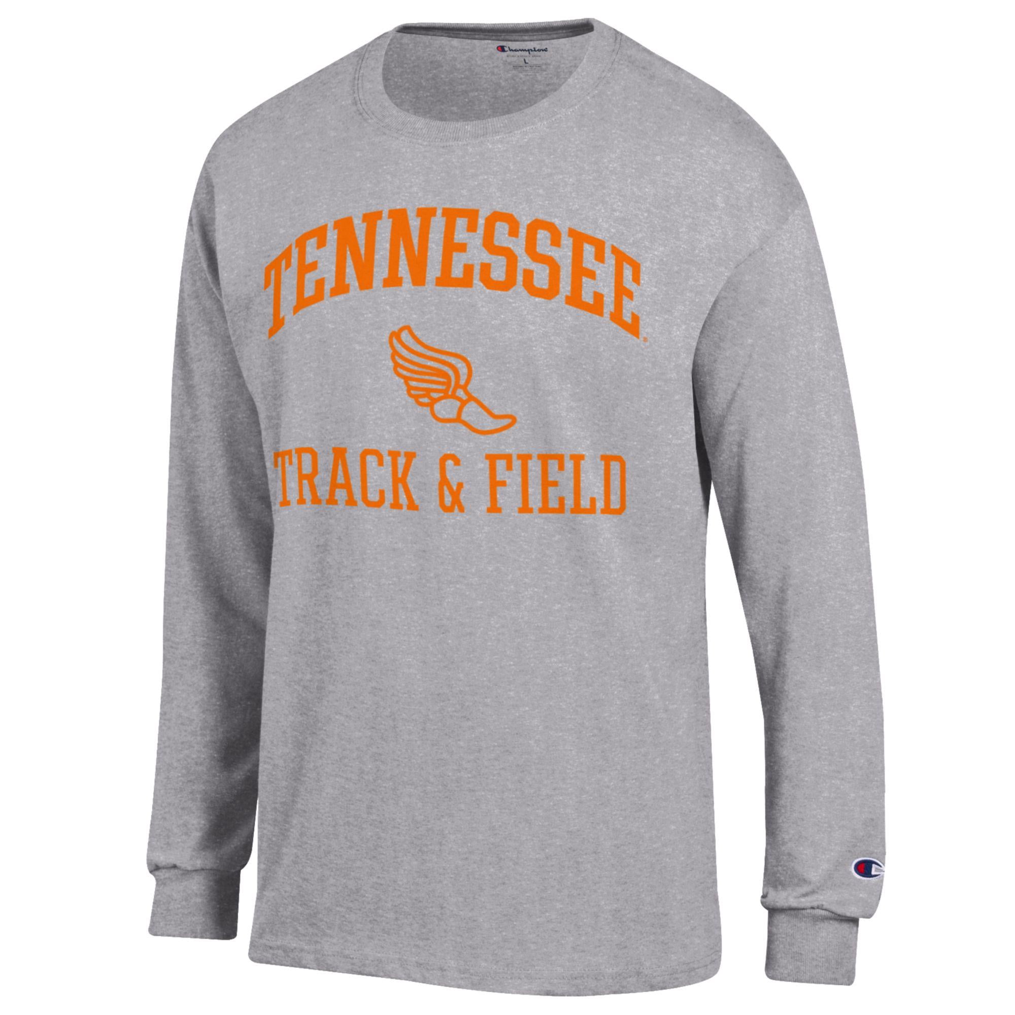 Men's Champion  Gray Tennessee Volunteers Track & Field Icon Long Sleeve T-Shirt