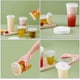 thumbnail image 3 of Xiao Hua Tapas de plástico antigoteo para vasos de 5.51" (blanco) para bebidas, leche, té, café., 3 of 5
