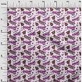 thumbnail image 3 of oneOone Cotton Silk Purple Fabric Christmas Fabric For Sewing Printed Craft Fabric By The Yard 42 Inch Wide, 3 of 5