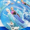 thumbnail image 5 of Disney-cubiertos desechables de la reina de las nieves para cumpleaños, decoración de fiesta de Frozen, Anna, Elsa, plato para niños, taza, suministros para Baby Shower, 5 of 5