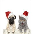 thumbnail image 3 of Ambesonne Pug Duvet Cover Set, Christmas Themed Dog Photo, Queen, Grey Cream Red, 3 of 3