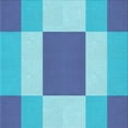 thumbnail image 1 of Ahgly Company Machine Washable Indoor Square Transitional Blue Area Rugs, 7' Square, 1 of 7