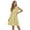 Light Yellow, variant on Women's Ruffled Ditsy Floral Surplice Mini Dress with Sheer Overlay and No Stretch Bodice 60% Polyester Fabric