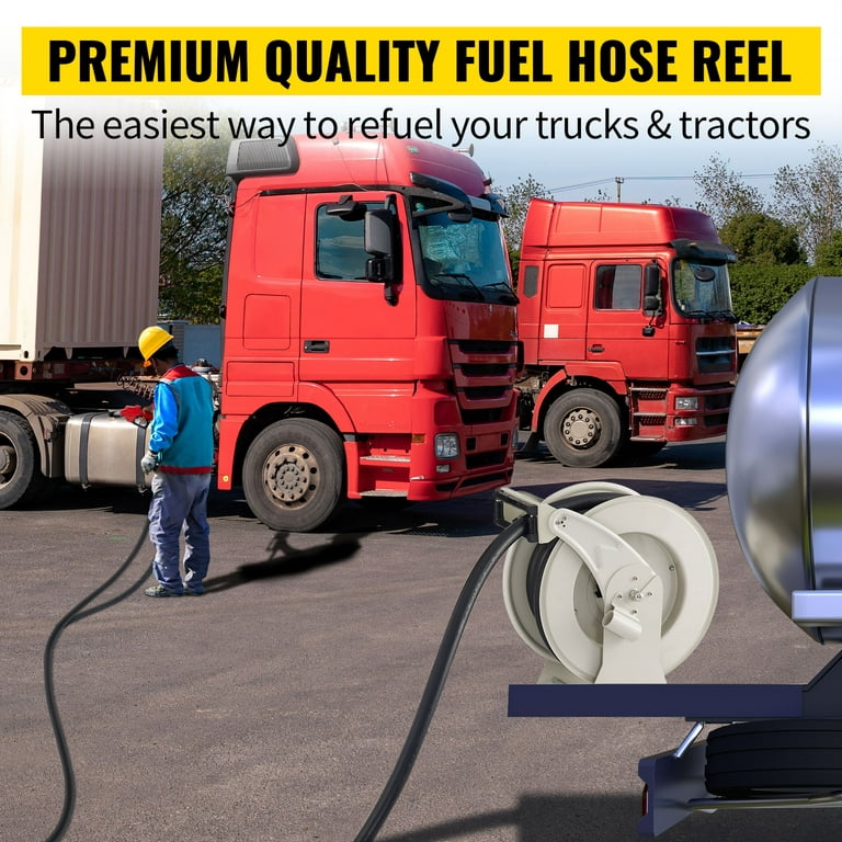 BENTISM Fuel Hose Reel 1 x 50' Retractable Diesel Hose Reel W