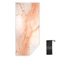 thumbnail image 2 of Quick-Dry Beach Towel 71x31in with Storage Bag, Sand Free Microfiber Towel for Travel, Swimming, Camping Light Orange Marble Crack, 2 of 9
