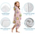 thumbnail image 7 of Floral Fairy Princess Pattern Hooded Bath Towel，50"x30" for Ages 3 To 12 Kids, Quick Dry Lightweight Soft Microfiber Hood Beach Towel Cover Up for Kids, 7 of 7