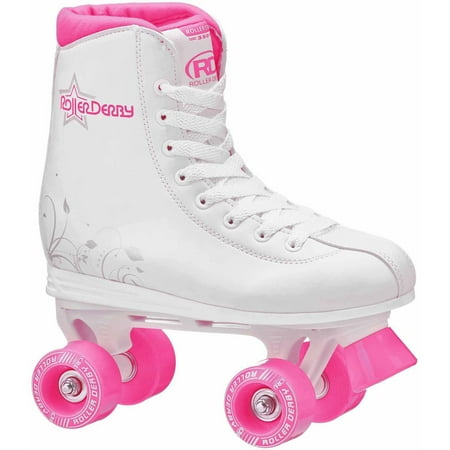 Roller Star 350 Girls\' Quad Skates, White/Pink (Best Outdoor Quad Skates)