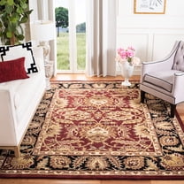 SAFAVIEH Classic Shanelle Oriental Wool Area Rug, Burgundy/Black, 6' x 9'