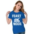 thumbnail image 3 of Feast Mode Thanksgiving Dinner Turkey Womens Slim Fit Graphic Tee Brisco Brands X, 3 of 5