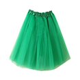thumbnail image 4 of Nnhblu Womens High Quality Pleated Gauze Short Skirt Adult Tutu Dancing Skirt Mini Skirt Leather Skirt Green, 4 of 4