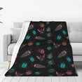 thumbnail image 1 of Balery Colorful Insect Manta de Felpa Suave y Acogedora – Cobija de Franela Aterciopelada para Cama, Lavable y Cálida para Sofá, Mascotas, Transpirable-50"x40", 1 of 7