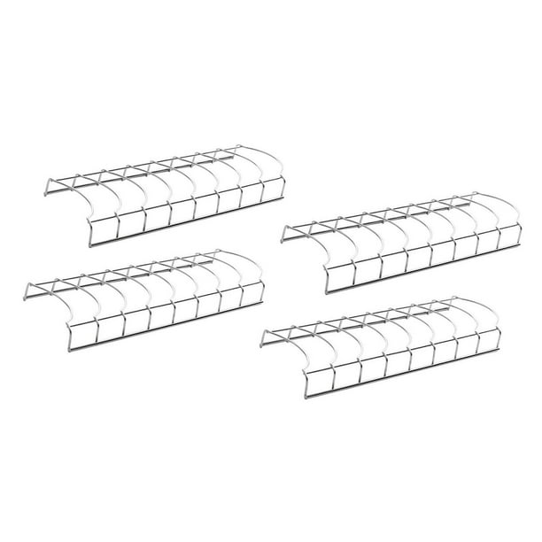 4 piezas de soporte para utensilios de costillas, escurridor de platos de acero inoxidable, multifunción Estante para cuencos de plata