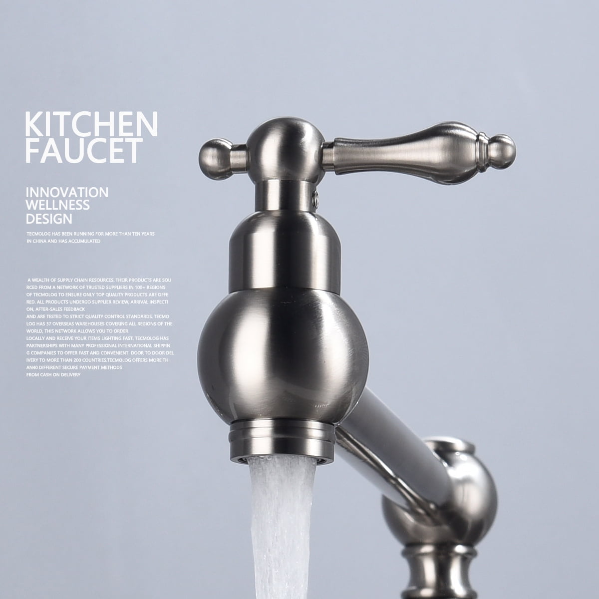 Folding faucet Pot Filler Faucet Wall Mounta