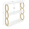 thumbnail image 2 of Kate and Laurel Ring Mid-Century Modern 3-Tier Shelf, 28" x 8" x 31", White and Gold, Chic Contemporary Storage And Decor, 2 of 7